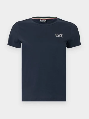 T-shirt z nadrukiem EA7 Emporio Armani granatowy