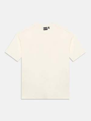 T-shirt z nadrukiem EA7 Emporio Armani mleczny