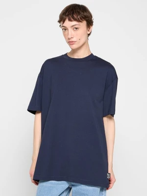 T-shirt z nadrukiem EA7 Emporio Armani niebieski