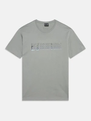 T-shirt z nadrukiem EA7 Emporio Armani szary