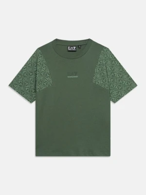 T-shirt z nadrukiem EA7 Emporio Armani zielony