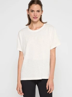 T-shirt z nadrukiem ECOALF mleczny
