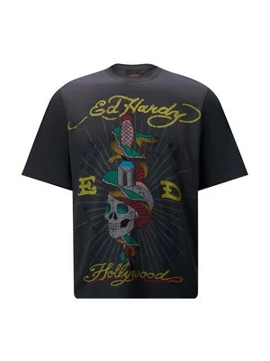 T-shirt z nadrukiem Ed Hardy