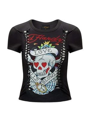 T-shirt z nadrukiem Ed Hardy