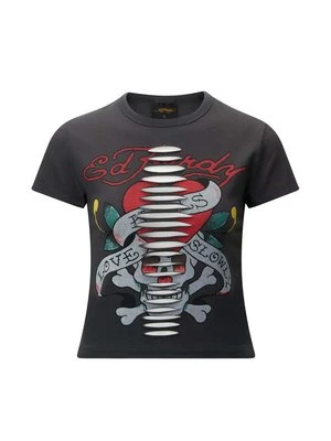 T-shirt z nadrukiem Ed Hardy