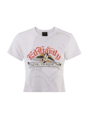 T-shirt z nadrukiem Ed Hardy