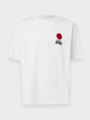 T-shirt z nadrukiem Edwin biały