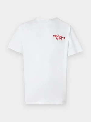 T-shirt z nadrukiem Edwin biały