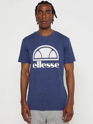 T-shirt z nadrukiem Ellesse niebieski