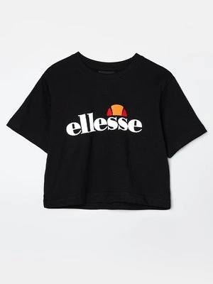 T-shirt z nadrukiem Ellesse czarny