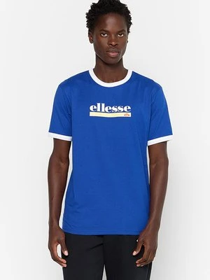 T-shirt z nadrukiem Ellesse niebieski