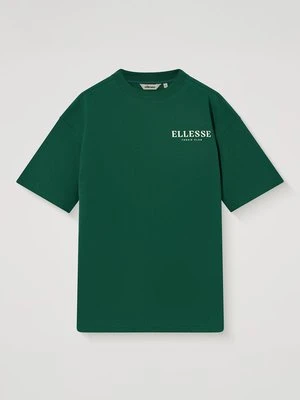 T-shirt z nadrukiem Ellesse ciemnozielony