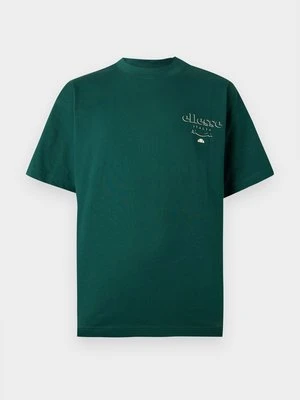 T-shirt z nadrukiem Ellesse ciemnozielony