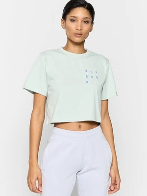 T-shirt z nadrukiem Ellesse miętowy
