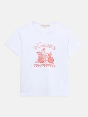 T-shirt z nadrukiem Ellesse biały