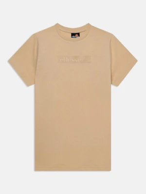 T-shirt z nadrukiem Ellesse brązowy