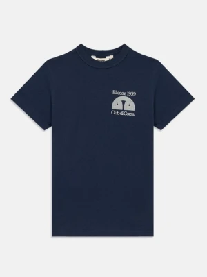 T-shirt z nadrukiem Ellesse granatowy