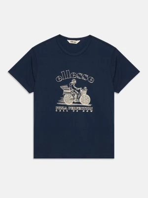 T-shirt z nadrukiem Ellesse granatowy