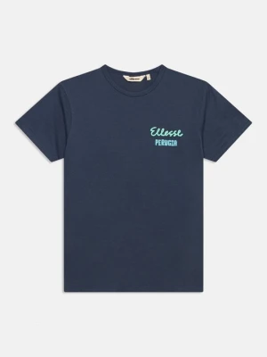 T-shirt z nadrukiem Ellesse granatowy