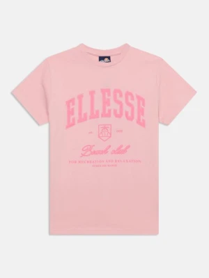 T-shirt z nadrukiem Ellesse jasnoróżowy