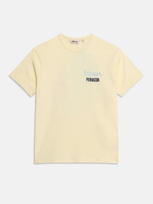 T-shirt z nadrukiem Ellesse jasnożółty