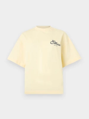 T-shirt z nadrukiem Ellesse jasnożółty