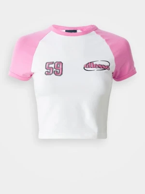 T-shirt z nadrukiem Ellesse mleczny