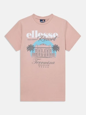 T-shirt z nadrukiem Ellesse różowy