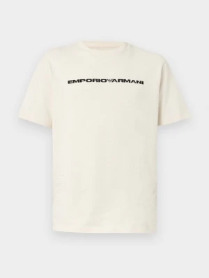 T-shirt z nadrukiem Emporio Armani biały