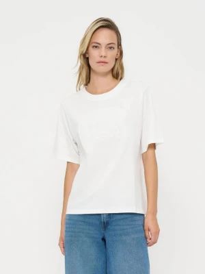 T-shirt z nadrukiem Emporio Armani biały