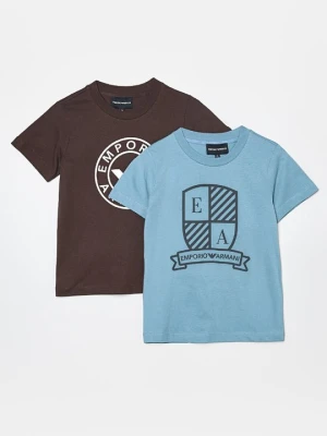 T-shirt z nadrukiem Emporio Armani biały