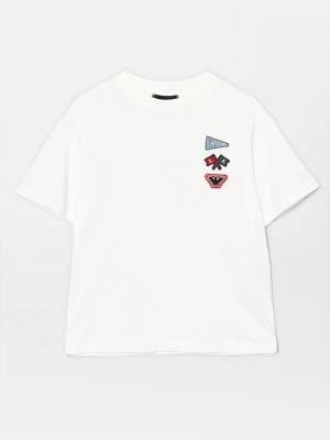 T-shirt z nadrukiem Emporio Armani biały