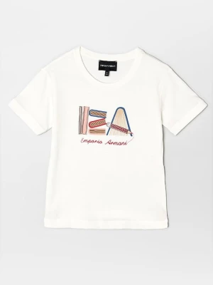 T-shirt z nadrukiem Emporio Armani biały