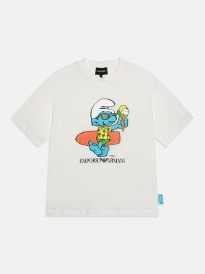 T-shirt z nadrukiem Emporio Armani biały