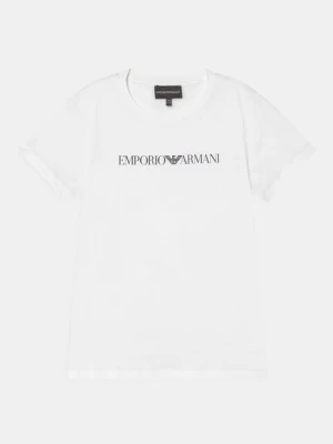 T-shirt z nadrukiem Emporio Armani biały