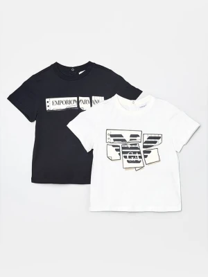 T-shirt z nadrukiem Emporio Armani biały