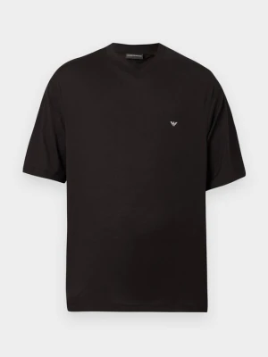 T-shirt z nadrukiem Emporio Armani czarny