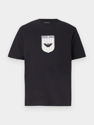 T-shirt z nadrukiem Emporio Armani czarny