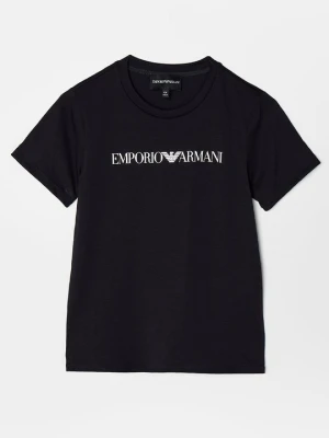 T-shirt z nadrukiem Emporio Armani czarny