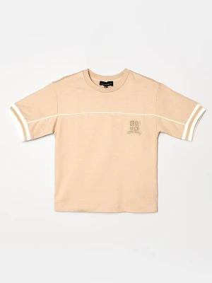 T-shirt z nadrukiem Emporio Armani tan