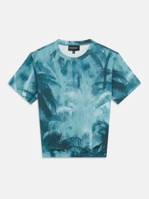 T-shirt z nadrukiem Emporio Armani zielony
