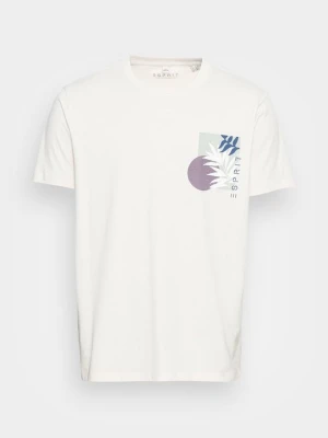 T-shirt z nadrukiem Esprit beżowy