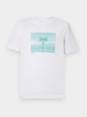 T-shirt z nadrukiem Esprit biały