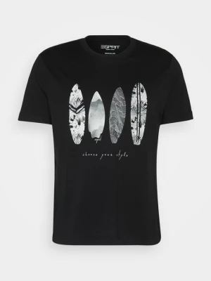 T-shirt z nadrukiem Esprit czarny