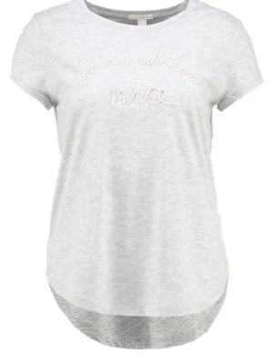 T-shirt z nadrukiem Esprit jasnoszary