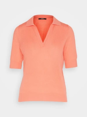 T-shirt z nadrukiem Esprit koralowy