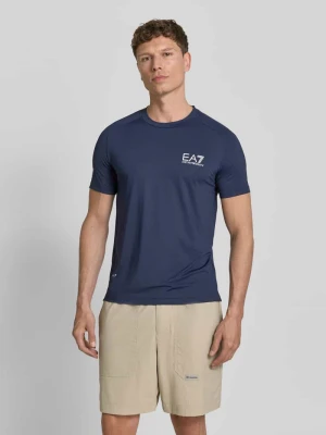 T-shirt z nadrukiem etykiety EA7 Emporio Armani