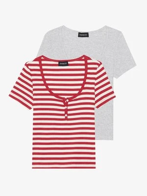 T-shirt z nadrukiem Even&Odd mleczny