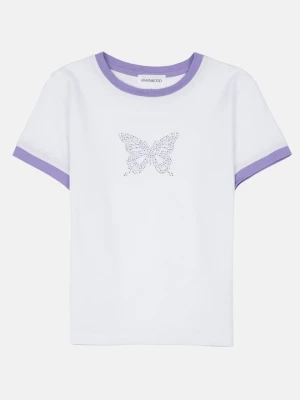 T-shirt z nadrukiem Even&Odd biały