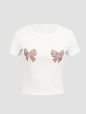 T-shirt z nadrukiem Even&Odd By Zalando biały